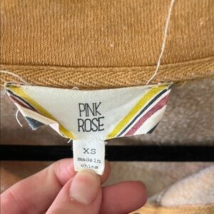 Pink Rose Golden Yellow Knit Top